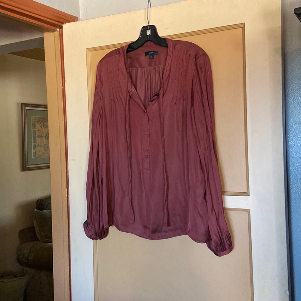 J. Crew Silky Shirt size Large